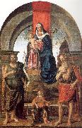 Palmezzano, Marco Virgin and Child Enthroned between Saints John the Baptist and Jerome oil on canvas